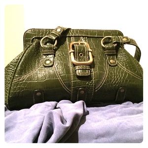 Olive green handbag