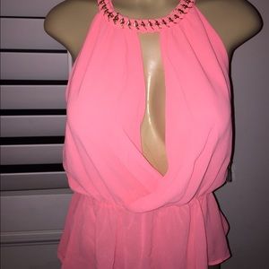 Hot pink blouse