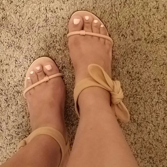 Tan  Italian leather  sandals