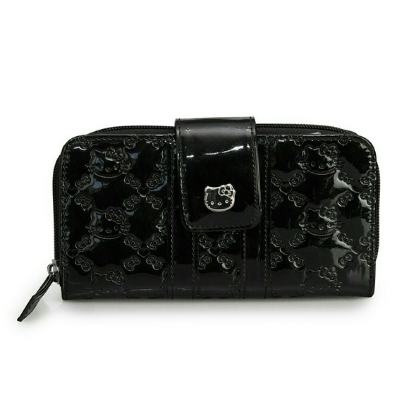 Hk loungefly embossed patent leather wallet