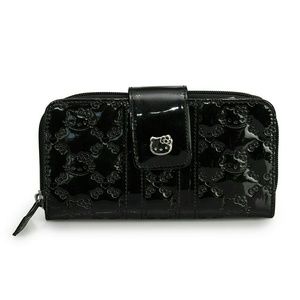Hk loungefly embossed patent leather wallet