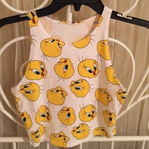 Tweety Bird Crop Top