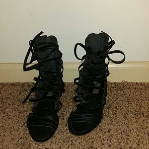 Leather gladiator sandals