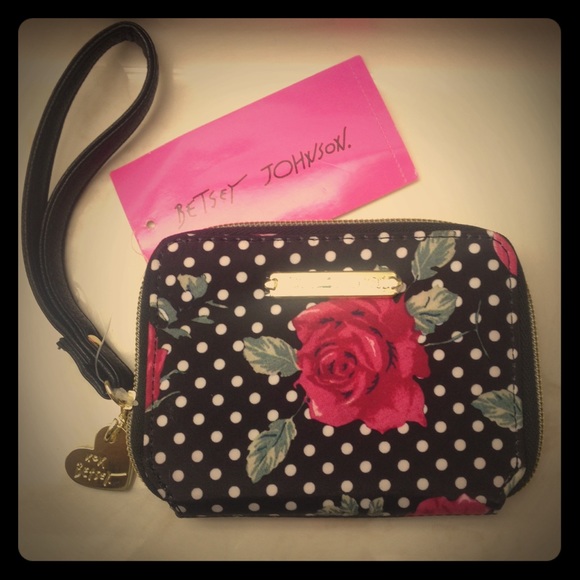 Roses And Polka Dots Betsey Johnson Mini Wallet
