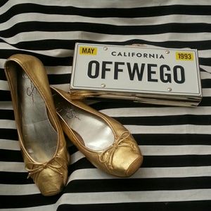 Jessica Simpson Gold Leve Ballet Flats