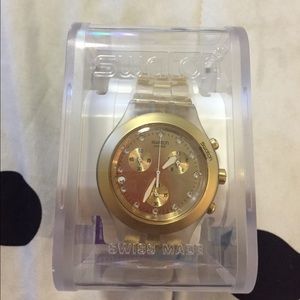 Swatch gold brand new women's watch