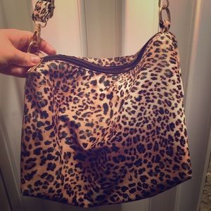 Faux MK leopard crossbody