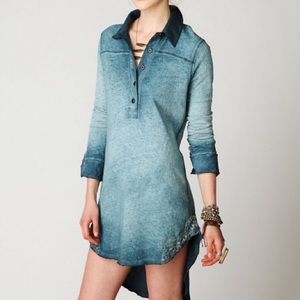 Free People Blue Goldbergs Tunic