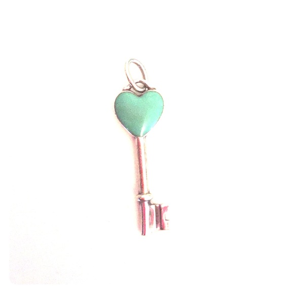 Tiffany & Co. small turquoise key charm.