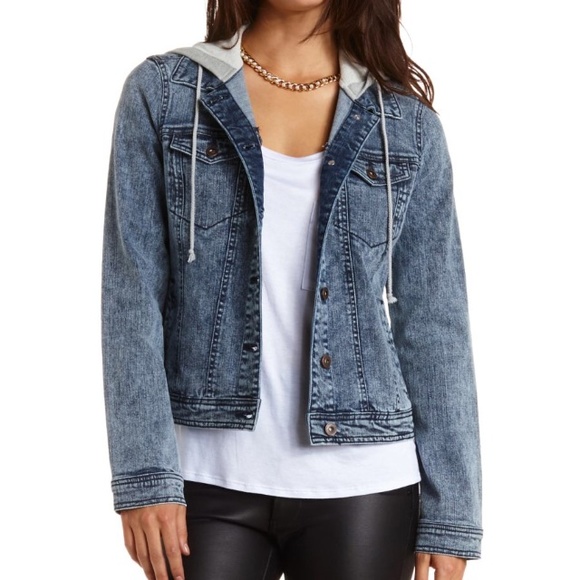 Hooded denim jacket