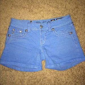 Blue Miss Me shorts