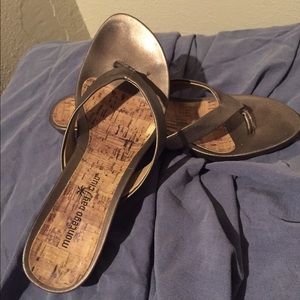 Silver gold sandal