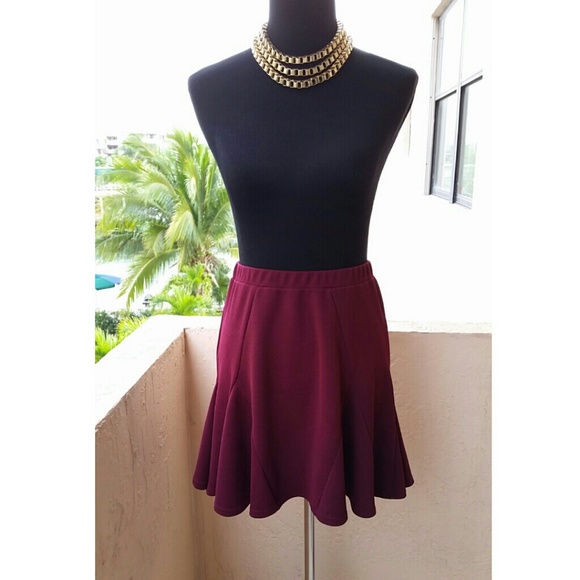 Oxblood Skater Skirt