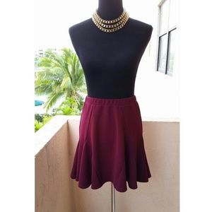 Oxblood Skater Skirt