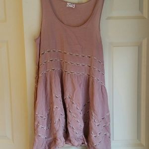 Free people voile and lace trapeze slip dress