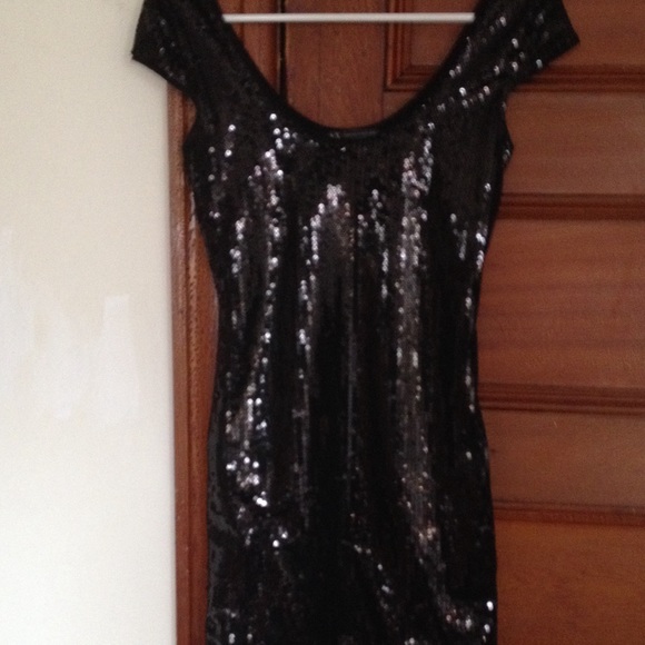 Black Sequin Dress