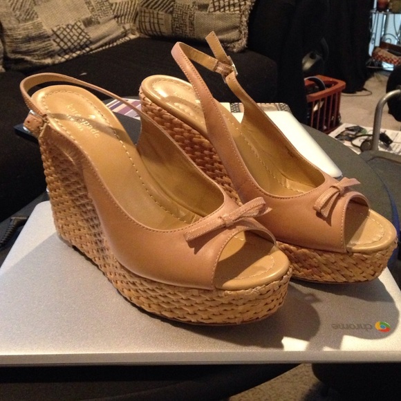 Kate Spade Della Wedge in tan