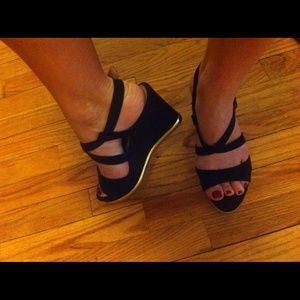 Black and Gold platform shoes