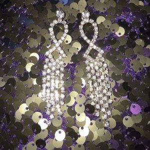 Rhinestone drop earrings for formal or party