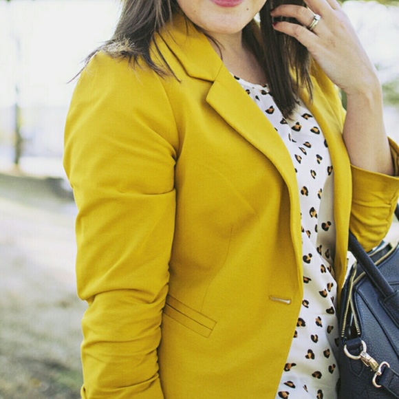 The Limited Mustard Yellow Blazer