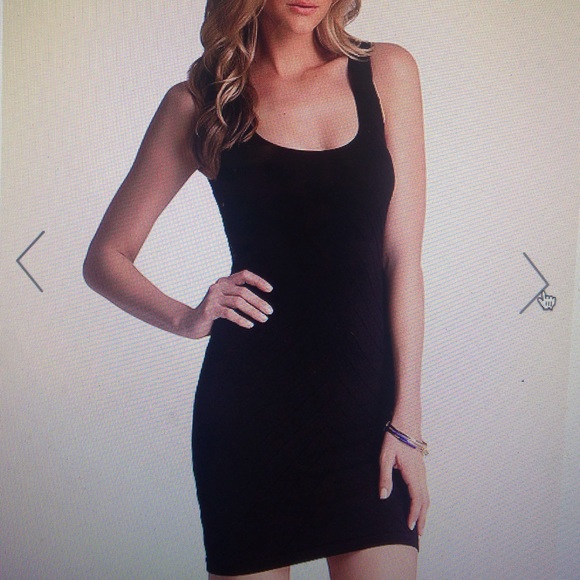 Bebe Stretchy Black Bodycon Dress with Mesh Back M/L-NWT - Picture 3 of 8