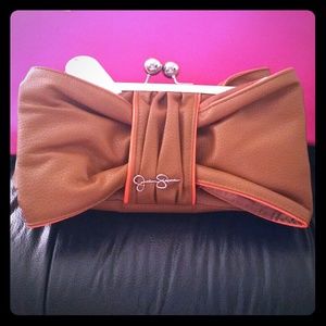 BNWT Jessica Simpson Safari Oversized Bow Clutch