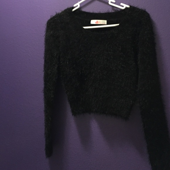American apparel fuzzy crop sweater