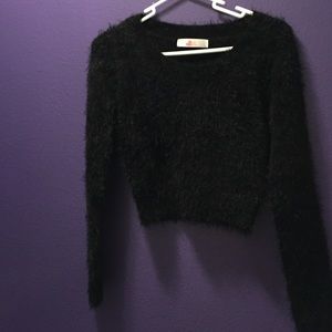 American apparel fuzzy crop sweater