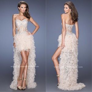 La Femme High Low Prom Dress