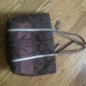 Brown coach purse
