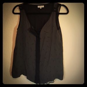 Rag&Bone gray silk top. Dagger print sz o