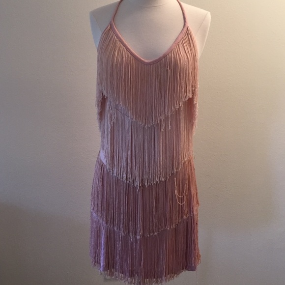 Zara ombré fringe dress