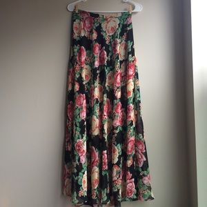 F21 Floral Maxi Skirt