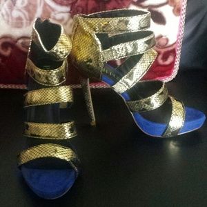 Brand new golden shoes