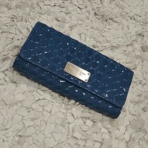 Michael Kors Royal Blue Leather, Suede mixClutches