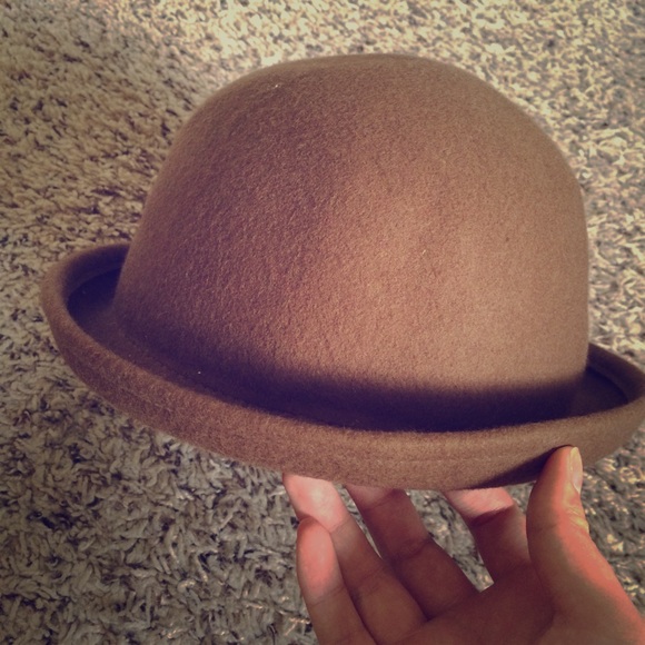 #asos# roll brim felt boater-brown/one size
