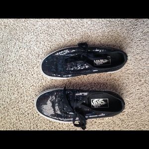 Sparkly Black Vans