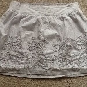 Grey Floral Skirt