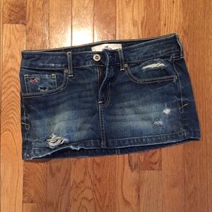 Hollister co denim mini skirt