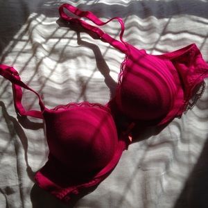 Aerie Harper Cotton push-up bra Ruby Stone 32AA