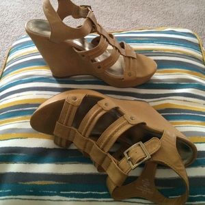 Xhilaration Yellow/ Mustard Strappy Heels