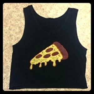 Pizza crop top tank