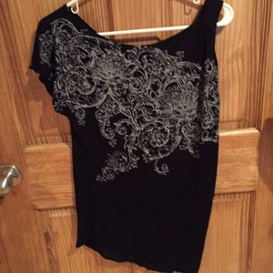 One shoulder forever 21 bling tee