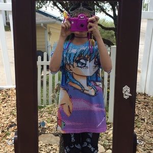 Mainframe Pixel Seapunk Girl Shirt