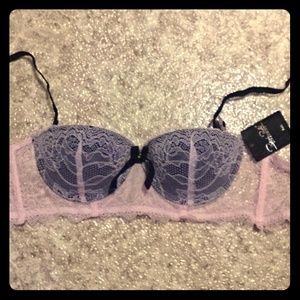 Rene Rofe lingerie lace push up bra 34A