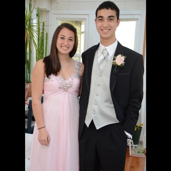 Long Blush Prom Dress
