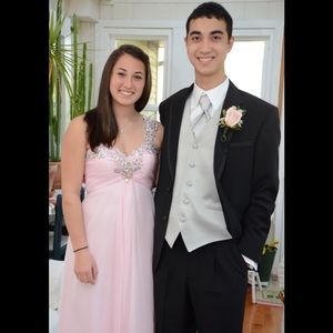 Long Blush Prom Dress