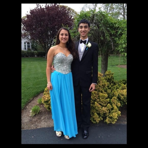 Long Blue Prom Dress