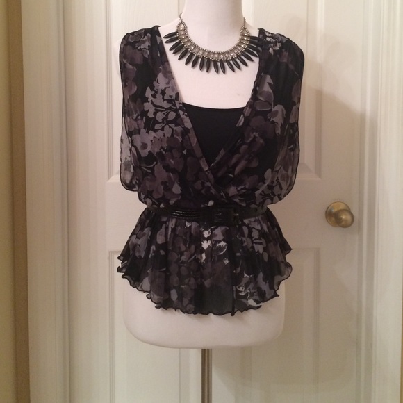 Floral chiffon blouse