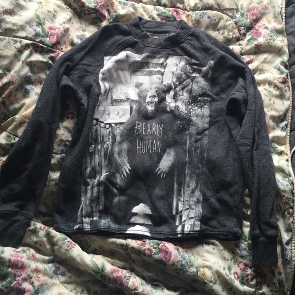 Bearly human crew neck